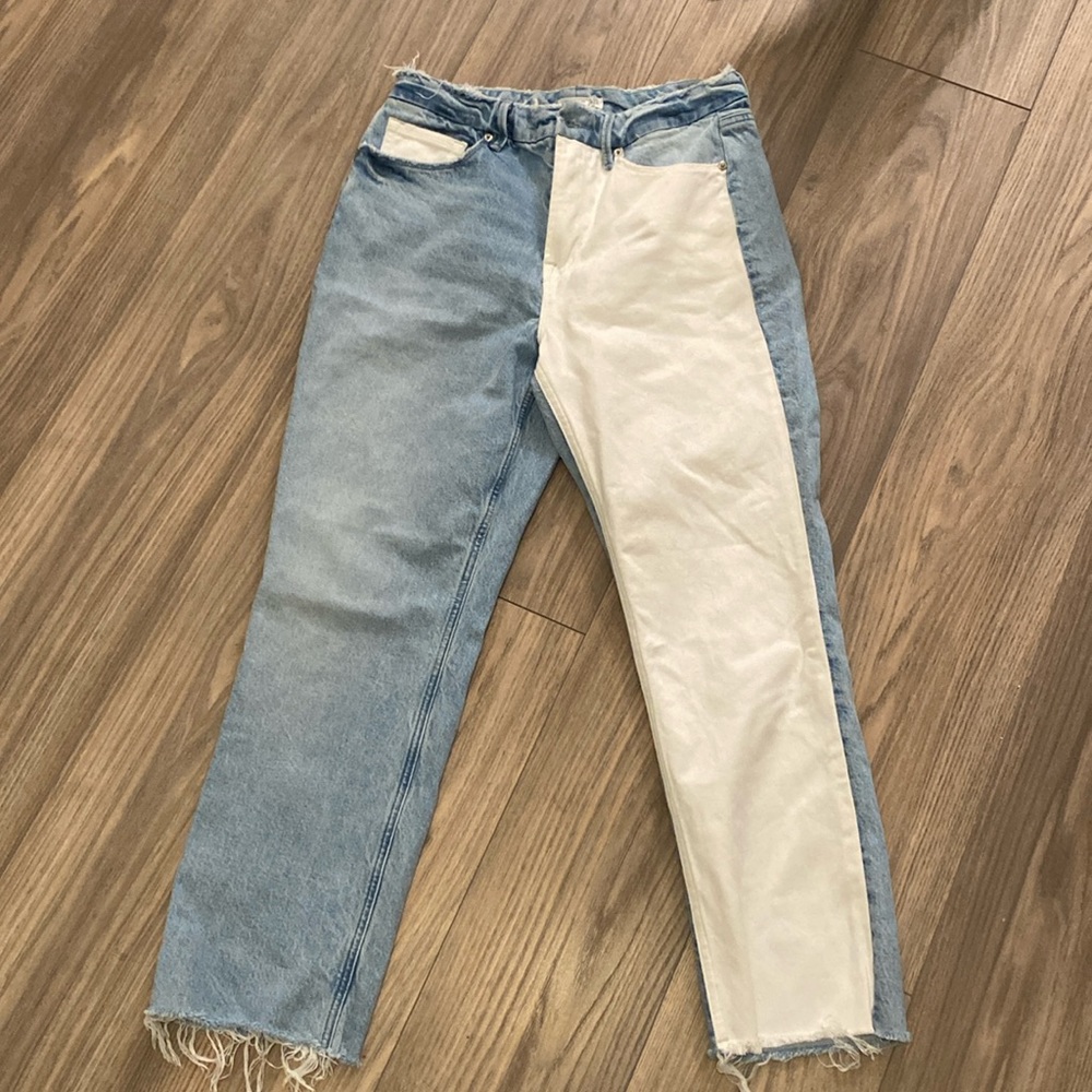 Good American 90’s two tone jeans!